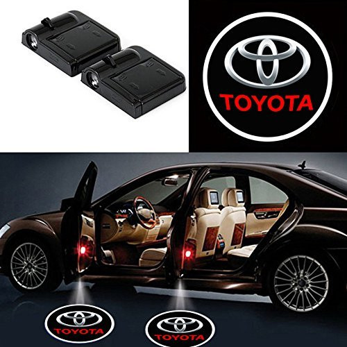 Bearfire 2 Pcs Wireless Car Door Led Welcome Laser Projector Logo Light Ghost Shadow Light Lamp Logos (Toyota)