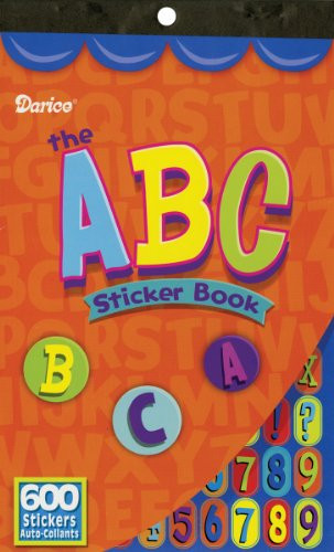 Darice 106-3150 ABC Sticker Book- 600 Alphabet Stickers for Kids ABC Sticker Book