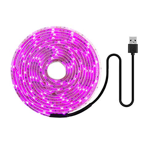 Tiamu LED Grow Light Full Spectrum 5V USB Grow Light Strip 2835 LED Phyto Lamps for Plants Greenhouse Hydroponic Growing 100cm