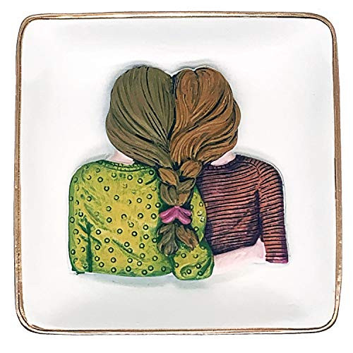 Agantree art Sister Gifts Friendship Gift Bestie Gift Ring Holder Dish Trinket Tray - Sister Birthday Christmas Thinksgiving Gifts from Sister Best Friends Agantree art Sister Gifts Friendship Gift Bestie Gift Ring Holder Dish Trinket Tray - Sister Birthday Christmas Thinksgiving Gifts from Sister Best Friends