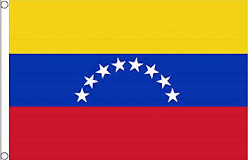 ANCONINE Venezuela 8 Stars FlagVenezuelan Without arms Flags 3x5FT-Vivid ColorsDouble Stitched-Polyester and Flags with Brass Grommets.