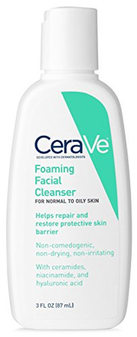 CeraVe Foaming Facial Cleanser - 3 Fl. Oz Travel Size - Daily Face Wash for Oily Skin - Fragrance Free