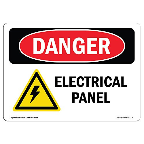 OSHA Danger Sign - Electrical Panel - Plastic Sign - Protect Your Business Construction Site Warehouse  and  Shop Area -  Made in The USA