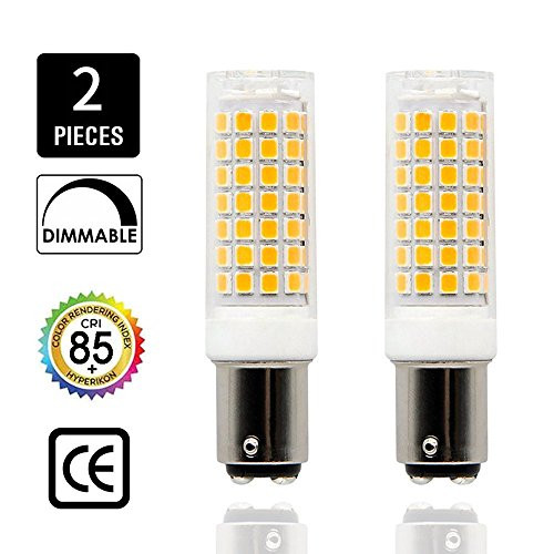 BA15D LED, Dimmable BA15D Bulb, Double Contact Bayonet Base, 8.5W BA15D Bulbs(75W Halogen Bulbs Equivalent), T3 T4 360 degree beam angle (2 Pack)  (Daylight White) (Warmwhite)