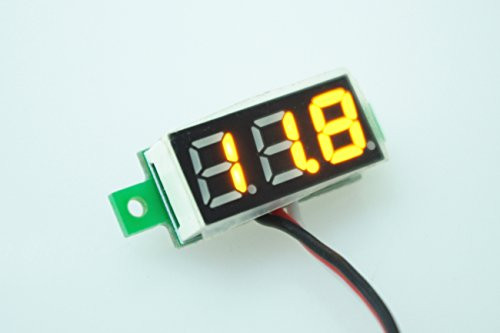 SMAKN 0.28" Mini Dc Voltmeter 0~100v Yellow Digital Display Voltmeter Gauge LED Voltage Detector
