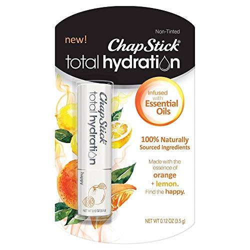 Chapstick Total Hydration Essential Oils Lip Balm - Happy - 0.12oz -Pack of 2-