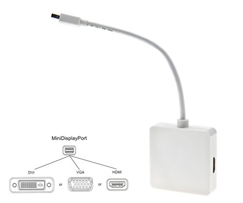 Mini Display Port DP to VGA-HDMI-DVI Converter Compatible with Mac Microsoft surface
