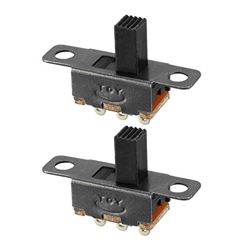 uxcell 25Pcs 3-Pin 2 Position 1P2T SPDT ON-Off Miniature Panel Vertical Slide Switch