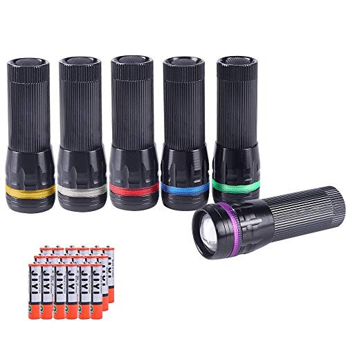 ChaseLight Small Mini Flashlights Colorful Decorative Band LED Flashlight For Kids (6 Pack)