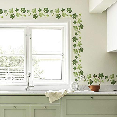 Wall StickerPlant Vine Leaves Home Wall Sticker Living Room Kitchen Corner Decal DIY Decor Self-Adhesive Easy to Apply Leaf-Vine Pattern Home Decor