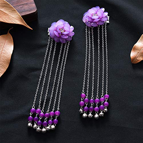 DAWEIF 1Pc-2Pcs Antiquity Chinese Hanfu Flowers Hair Comb Tassel Hair Clips Girls Kids Headwear Hair Accessories-17- DAWEIF 1Pc-2Pcs Antiquity Chinese Hanfu Flowers Hair Comb Tassel Hair Clips Girls Kids Headwear Hair Accessories-17-