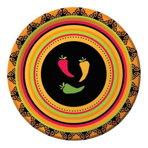 Creative Converting 8 Count Round Lunch Plates Fiesta Grande