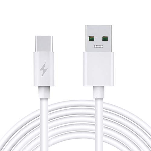 SapplySource 3.3ft White 5A Fast USB-C Type-C Charger Charging Cable Cord for Motorola Z Force Droid Moto Z Play XT1635 Power Data Sync Cable Lead