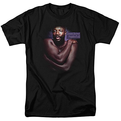 Trevco Men's Isaac Hayes Short Sleeve T-Shirt Black Small