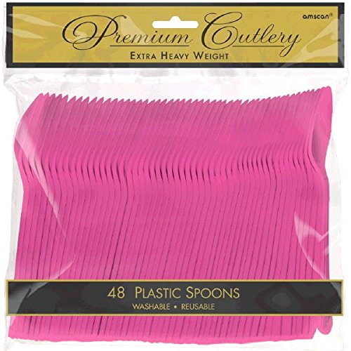 Amscan Premium Heavy Weight disposable-spoons Full Size Magenta