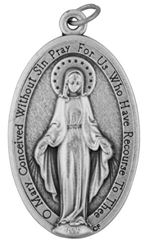 Venerare Large Oval Saint Medal 1.5" -Miraculous Medal-