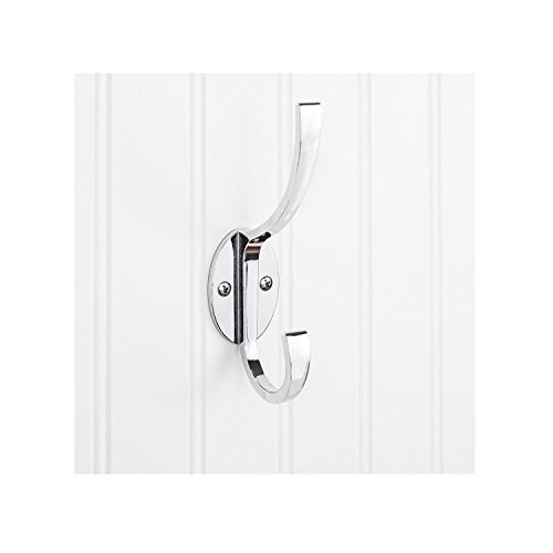 Elements YD55-587PC Double Wall Mount Decorative Hook Polished Chrome