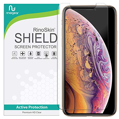 RinoGear Screen Protector for iPhone 11 Pro Max XS Max Case Friendly iPhone 11 Pro Max XS Max Screen Protector Accessory Full Coverage Clear Film