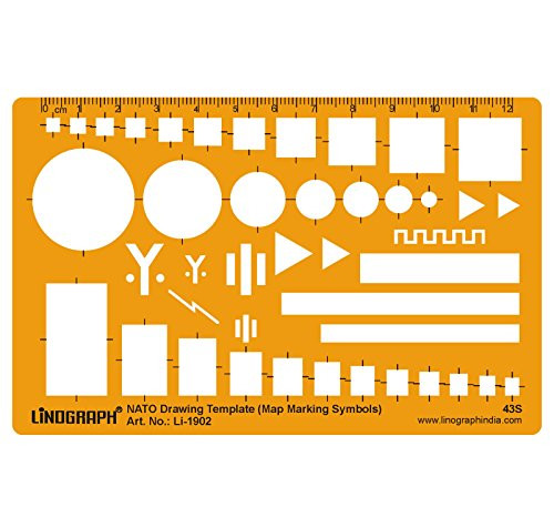 Nato Army Tactical Military Map Marking Symbols Drawing Drafting Template Stencil
