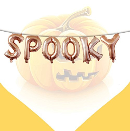 EBTOYS SPOOKY Halloween Letter Balloon Banner Foil Mylar Helium Balloons Halloween Party Balloons for Halloween Party Decorations EBTOYS SPOOKY Halloween Letter Balloon Banner Foil Mylar Helium Balloons Halloween Party Balloons for Halloween Party Decorations