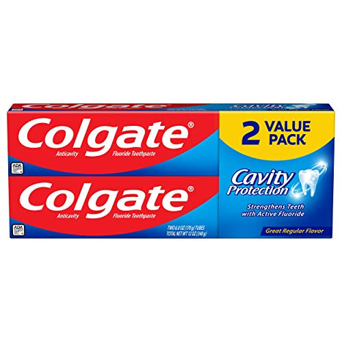 Colgate Cavity Protection Toothpaste with Fluoride - 6 Ounce -Pack of 2-