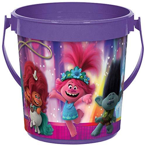 amscan Trolls Party Favor Plastic Bucket - 1pc Multicolor One Size