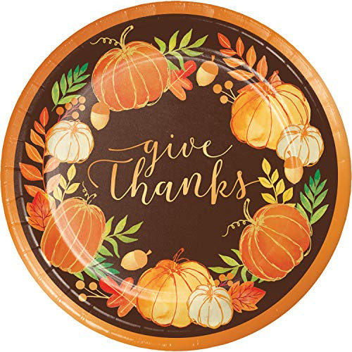 Creative Converting Give Thanks Paper Plates 9" Multi-color