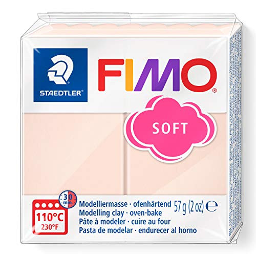 Staedtler FIMO Soft Polymer Clay - -Oven Bake Clay for Jewelry Sculpting Crafting Light Flesh 8020-43