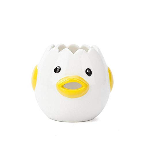 Egg Separator Egg Yolk Separator Cartoon Chicken Style Ceramic Egg Yolk White Separator Egg Filter Splitter?Household Automatic Separation Baking Assistant Kitchen Tools