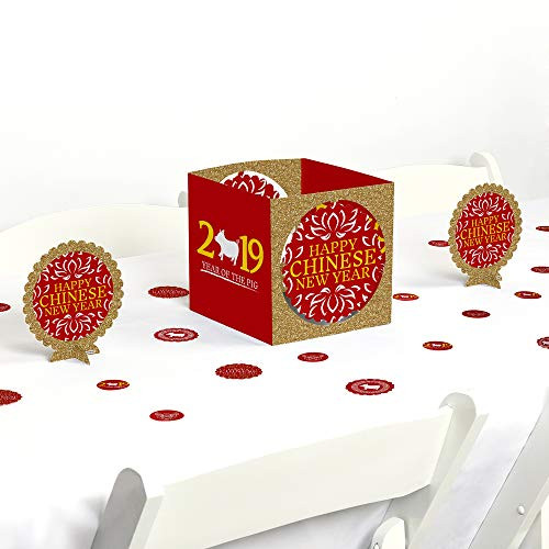 Chinese New Year - 2019 Year of The Pig Party Centerpiece and Table Decoration Kit Chinese New Year - 2019 Year of The Pig Party Centerpiece and Table Decoration Kit