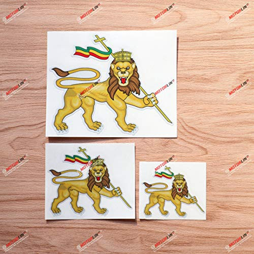 Lion of Judah Vinyl Decal Sticker Jamaica Ethiopia - 3 Pack Reflective 3 Inches 4 Inches 6 Inches - for Car Boat Laptop Cup Phone 05230 Lion of Judah Vinyl Decal Sticker Jamaica Ethiopia - 3 Pack Reflective 3 Inches 4 Inches 6 Inches - for Car Boat Laptop Cup Phone 05230