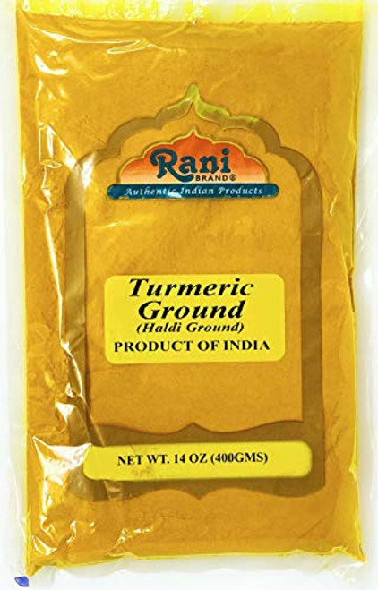 Rani Turmeric -Haldi- Root Powder Spice -High Curcumin Content- 14oz -400gm- ~ All Natural - 100 percent Pure Salt Free - Vegan - Gluten Friendly - NON-GMO - Indian Origin Rani Turmeric -Haldi- Root Powder Spice -High Curcumin Content- 14oz -400gm- ~ All Natural - 100 percent Pure Salt Free - Vegan - Gluten Friendly - NON-GMO - Indian Origin