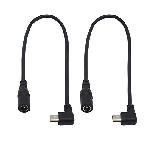 29cm Mini DC Power Adapter DC5.5x2.1mm to Mini USB 5V DC Power Supply Charging Cables Connector YOUCHENG for MP3 MP4 LCD Display-2-Pack