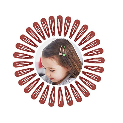 100pcs Solid color 5cm Metal Hairgrip Girls Snap Hair Clips for Children Baby Hair Accessories Women Barrettes Clip Pins -red- 100pcs Solid color 5cm Metal Hairgrip Girls Snap Hair Clips for Children Baby Hair Accessories Women Barrettes Clip Pins -red-
