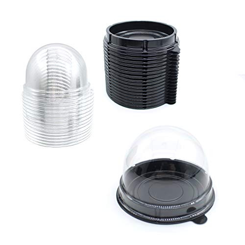 Clear Plastic Mini Cupcake Container25 PC Mooncake Boxes Muffin Pod Dome Muffin Single Cupcake Holders Individual Cupcake Containers Plastic Disposable -Black 25pc- Clear Plastic Mini Cupcake Container25 PC Mooncake Boxes Muffin Pod Dome Muffin Single Cupcake Holders Individual Cupcake Containers Plastic Disposable -Black 25pc-