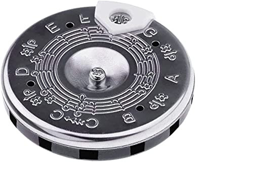 Jiayouy C-C Pitch Pipe Tuning-Devices Chromatic 13 Tone Pitch Pipe Tuner for Violin Ukulele Guitar Mandolin Banjo Bass Chrome-Plated