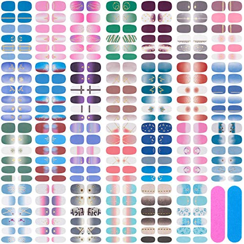 27 Sheets Nail Polish Stickers Full Nail Wraps Self-Adhesive Nail Decal Strips Nail Polish Strips Glitter DIY Nail Art Sticker with 2 Pieces Nail Files for Women Girls -Gradient and Exotic Style- 27 Sheets Nail Polish Stickers Full Nail Wraps Self-Adhesive Nail Decal Strips Nail Polish Strips Glitter DIY Nail Art Sticker with 2 Pieces Nail Files for Women Girls -Gradient and Exotic Style-
