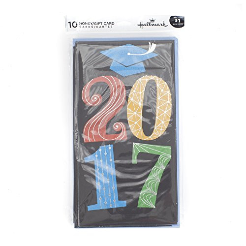 Hallmark Graduation Money Holder or Gift Card Holder Greeting Cards -2017 10 Cards and 10 Envelopes-