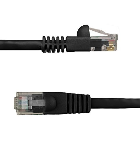 NTW 25' Cat6 Snagless Unshielded -UTP- RJ45 Ethernet Network Patch Cable - Black - 345-U6-025BK