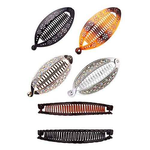 Meinuo 6 Pieces Banana Hair ClipsClincher Combs Large Vintage Banana Clips Comb ToolHair Comb Double Combs Clip Claws for Women Girls Thick Curly Hair 3 Styles Meinuo 6 Pieces Banana Hair ClipsClincher Combs Large Vintage Banana Clips Comb ToolHair Comb Double Combs Clip Claws for Women Girls Thick Curly Hair 3 Styles
