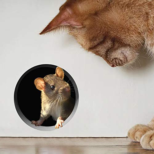 15 PCs Realistic 3D Mouse Wall Sticker Mouse in A Hole Wall Decal #7