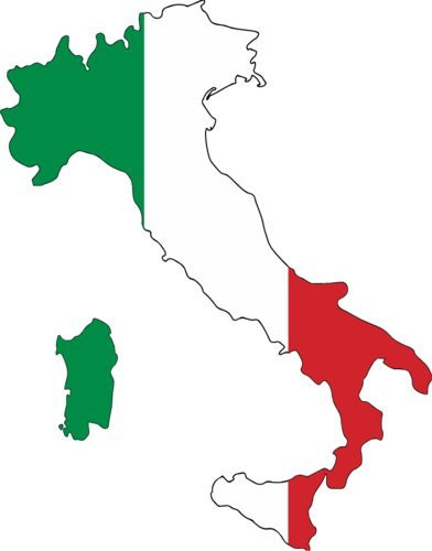 WickedGoodz Italy Window Cling - Italian Flag Vinyl Static Window Cling