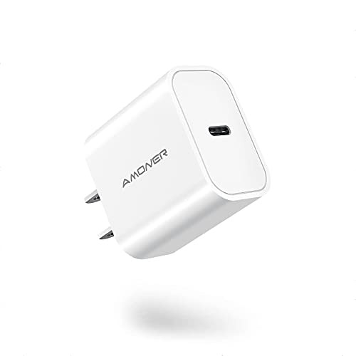 iPhone 12 Charger Amoner Fast 20W PD USB C Wall Charger PD3.0 Type C Charger Compatible with iPhone 12-12mini-12Pro-12ProMax-11-11Pro-11ProMax-SE-XR-XS-X-8 Galaxy S20-S10-Note 20 White