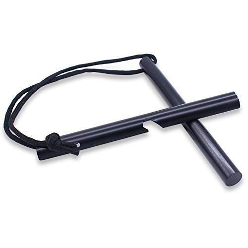 Wisemen Trading 1-2 x 6 Inch Pocket Survival Flint Fire Starter Ferrocerium Ferro Rod with U Shaped Striker That fits Around The Rod.
