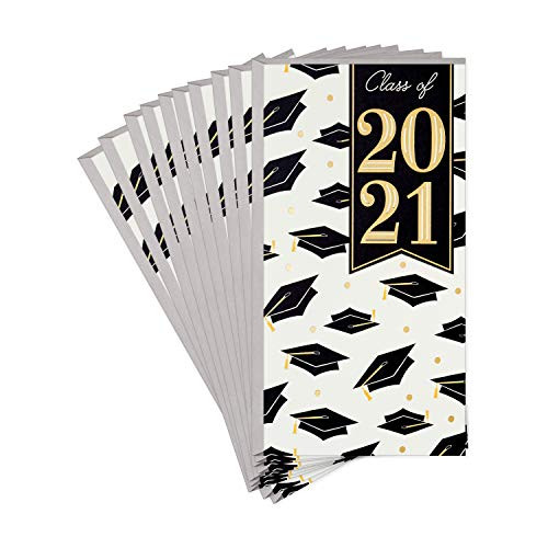Hallmark Pack of 10 Graduation Money Holders or Gift Card Holders with Envelopes -Class of 2021 Celebrate-