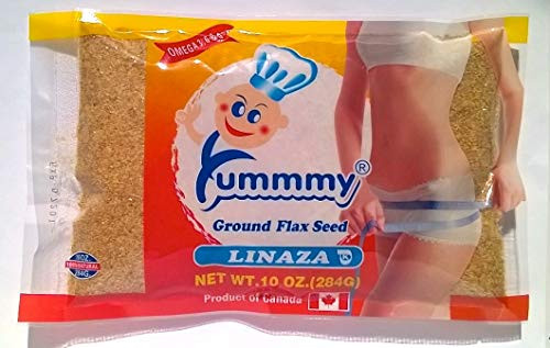 Yummmy Ground Golden Flax Seed Linaza Dorada Molida 10 Oz. Kosher Certified