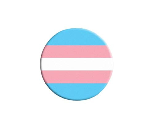 Fundraising For A Cause - Trans-Pride Striped Button Pin  Inexpensive Transgender Round Button Pin for LGBTQ Awareness Support Campaigns Pride Parades  and  More! -1 Pin-