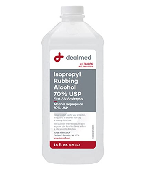 Dealmed Isopropyl Rubbing Alcohol 70 percent USP First Aid Antiseptic 16 fl. oz -1 Pack- Dealmed Isopropyl Rubbing Alcohol 70 percent USP First Aid Antiseptic 16 fl. oz -1 Pack-