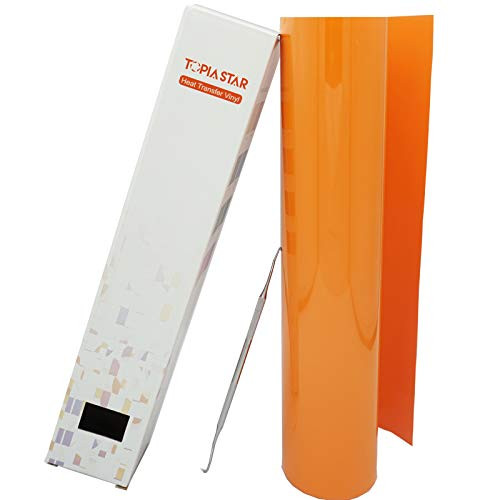 Heat Transfer Vinyl HTV Rolls - 12" x 8ft Iron on Vinyl for All Cutter Machine HTV Vinyl for Shirts - Easy to Cut and Weed for Heat Vinyl Design -Orange 12x8ft- Heat Transfer Vinyl HTV Rolls - 12" x 8ft Iron on Vinyl for All Cutter Machine HTV Vinyl for Shirts - Easy to Cut and Weed for Heat Vinyl Design -Orange 12x8ft-