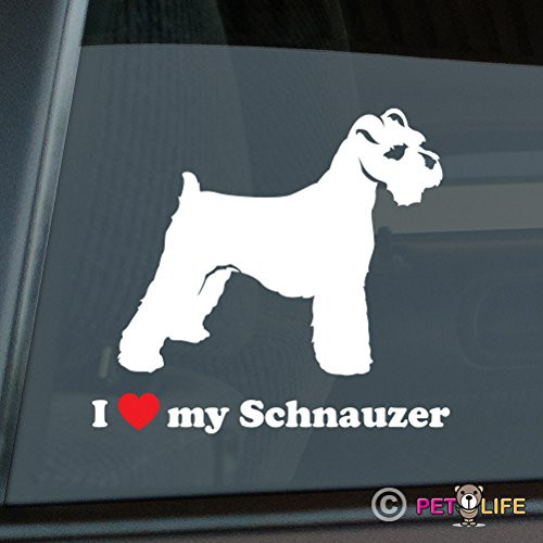 Mister Petlife I Love My Schnauzer Sticker Vinyl Auto Window